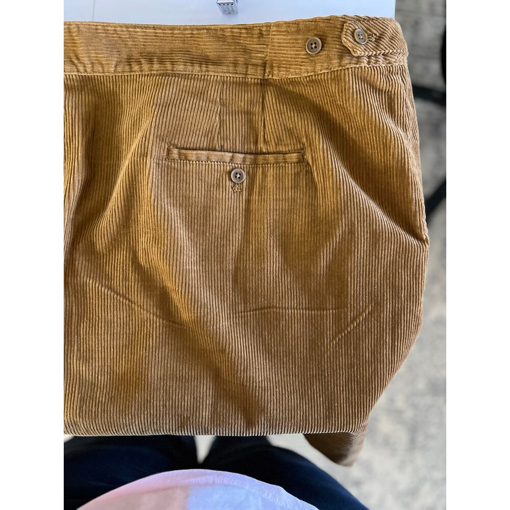 Talbots Corduroy A Line Skirt Size 18 Camel Brown Knee Length Preppy Pocket - Picture 8 of 10